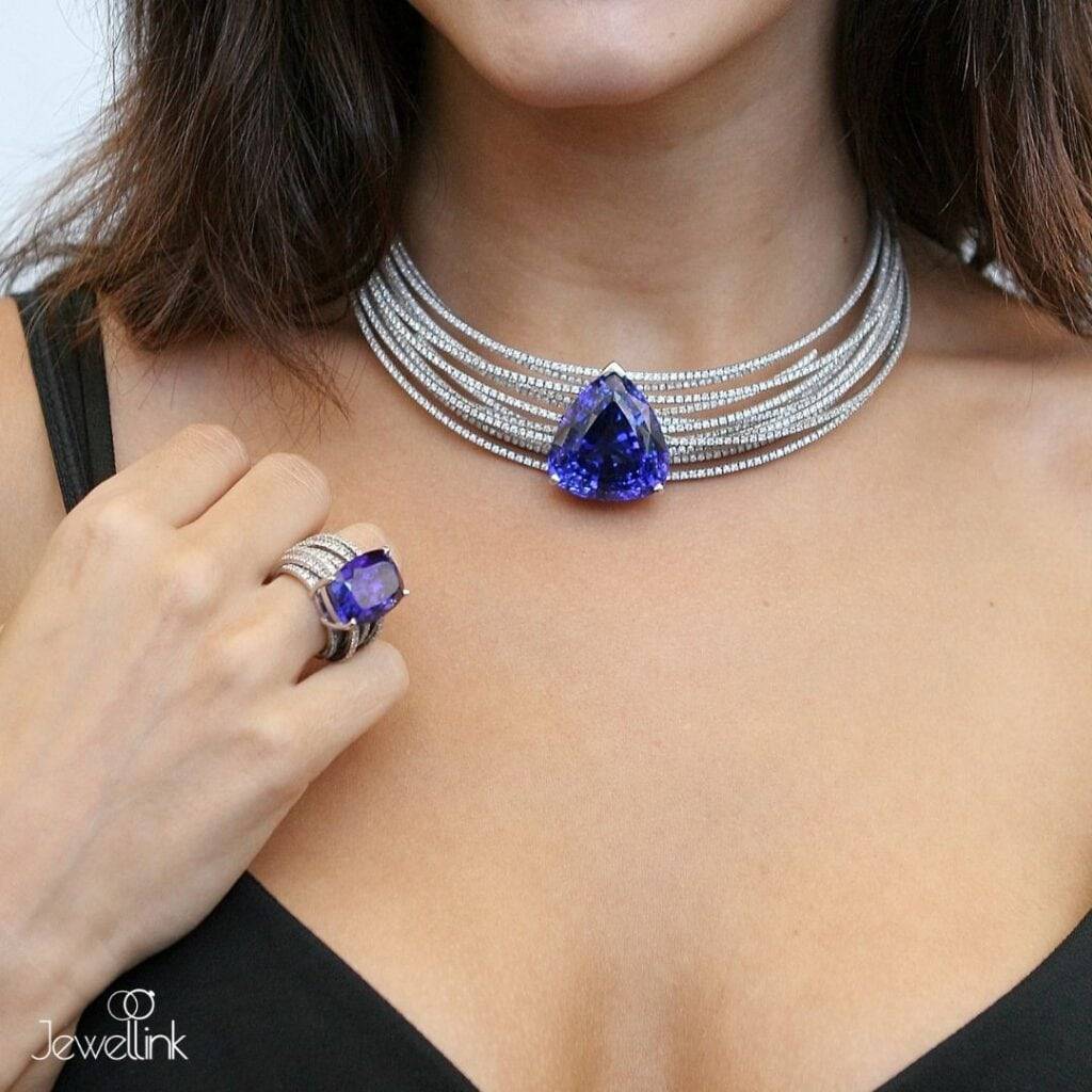tanzanite jewellery necklace