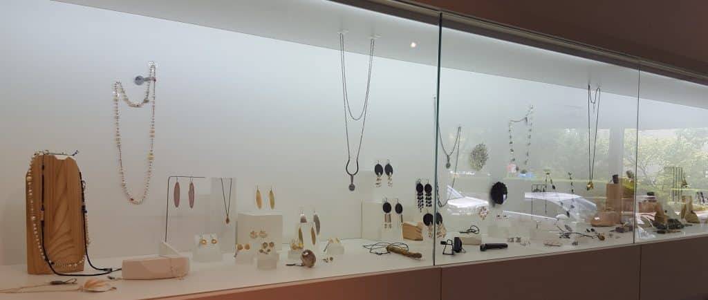 Jewellery display with necklaces, earrings, and accessories at Jewellink in Australia.